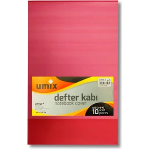 A5 Hazır Yapışkanlı Defter Kabı 10 Lu Kırmızı