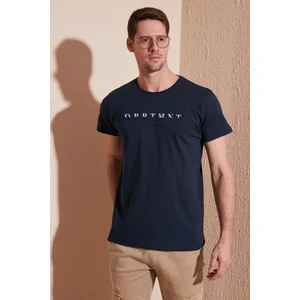 Baskılı Bisiklet Yaka Pamuklu Slim Fit T Shirt Erkek T Shirt 541DPRTMNT24