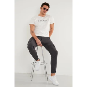 Baskılı Bisiklet Yaka Pamuklu Slim Fit T Shirt Erkek T Shirt 541DPRTMNT24