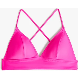 Üçgen Bikini Üstü Çapraz Askılı Kaplı