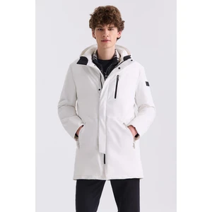 Taş Comfort Fit Kapüşonlu Gizli Fermuarlı Kışlık Mont