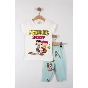 Peanuts Baskılı Kız Çocuk Taytlı Alt Üst Takım