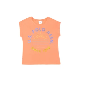 U.S. Polo Assn. Kız Çocuk Somon Tişört 50288450-VR047