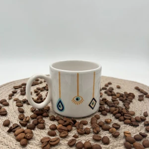 Nakkaş Çini Seramik Kupa Bardak Mug Nazar Boncuğu Baskılı 02