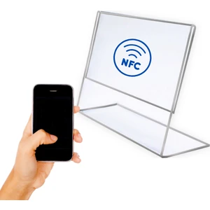 Nfc A7 L Tipi Yatay Şeffaf Pleksi Stant