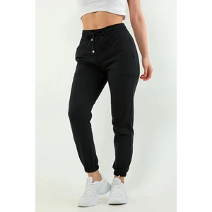 Siyah Kadın Paça Lastikli Jogger Eşofman Altı P-00007603
