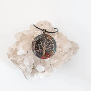 Orgonit Dünyası Hayat Ağacı Orgonit Kolye Büyük Boy Eskitme-