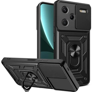 Xiaomi Redmi Note 13 Pro Plus 5g Kılıf Yüzüklü Sürgülü Kamera Korumalı Pars