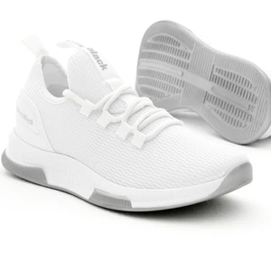 Tonny Black Unisex Beyaz Nefes Alabilen Kumaş Poli Taban Bağcıklı Spor Ayakkabı
