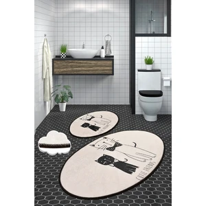 Lıttle Cats 2'li Set Banyo Halısı Paspas, Klozet Takımı Djtbanyo