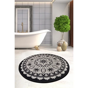 Chilai Home Mandal Siyah Djt Çap 100 Cm Banyo Halısı