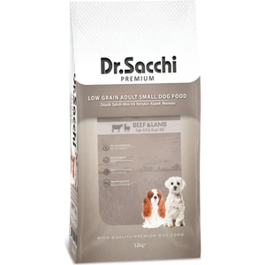 Dr.Sacchi Düşük Tahıllı Sığır Etli ve Kuzu Etli Mini Irk Yetişkin Köpek Maması 12 Kg