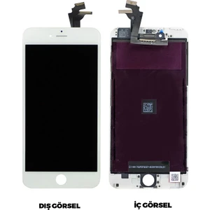iPhone 6 Plus Uyumlu AAA Kalite Lcd+Dokunmatik+Çıtalı (Beyaz) VR-18794