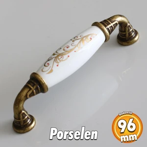 Gerçek Porselen Antik Sarı 96 mm Mobilya Mutfak Kulp Çekmece Dolap Dolabı Kulplar Kapak Kulpu Kulbu