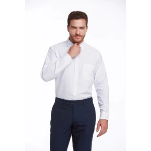Atilla Özer Dormen Classics Erkek Kolay Ütülenebilir Regular Fit Geniş Kesim Klasik Yaka Cepli Gömlek