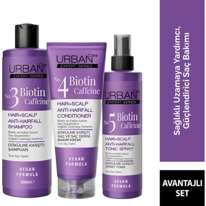 URBAN Care Expert Biotin ve Kafein Serisi  Saç Bakım Seti - Hızlı Uzamaya