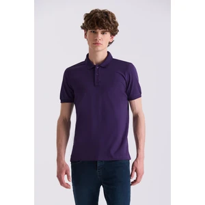 Mor Slim Fit Polo Yaka T-Shirt
