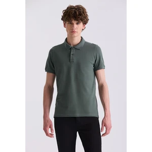Haki Slim Fit Polo Yaka T-Shirt