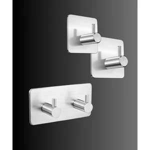 FH Design Home Paslanmaz Çelik Yapışkanlı Bornozluk ve 2 Adet Havluluk
