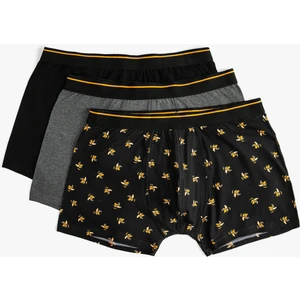 3'lü Boxer Seti Meyve Baskılı Çok Renkli