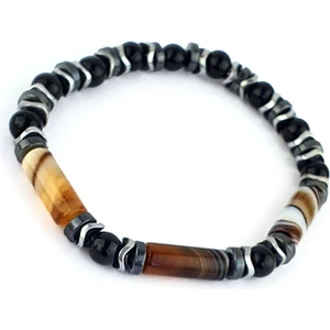 Ose Shop  Akik Oniks ve Hematit Taşlı El Işi Tasarım Doğal Taş Bileklik