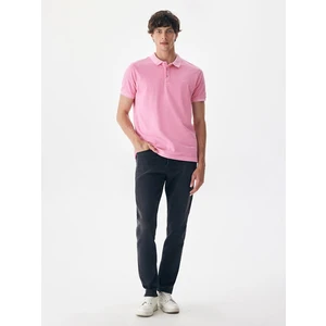 Erkek Polo Yaka Basıc Kısa Kol Regular Pembe T-shırt