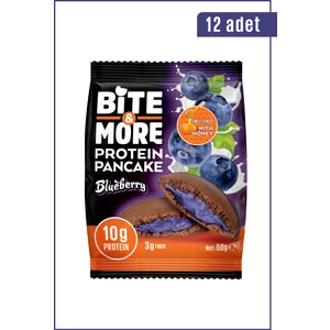Bite & More Bite & More Protein Cocoa Pancake  Proteinli Kakao Pankek 50 gr x 12 Adet - Blueberries