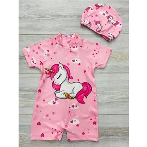 Kız Çocuk Pembe Unicorn Desenli Mayo.boneli.kalıplar Güncellendi.