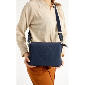 Just Polo Kadın Üç Bölmeli 3 Gözlü Lakoste Kumaş Çapraz ve Omuz Çantası 29X20CM PBU6060