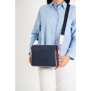 Just Polo Kadın Üç Bölmeli 3 Gözlü Lakoste Kumaş Çapraz ve Omuz Çantası 29X20CM PBU6060