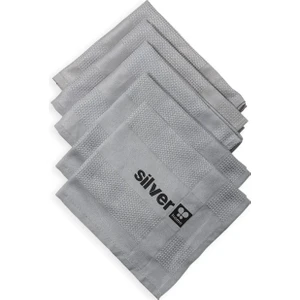 Silver Home Mikrofiber Dekoratif Gri Cam Bezi Pk : 5 Adet Bez 42*68 cm Boyutlarında