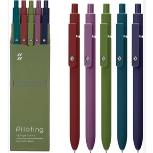 Mavi Mürekkepli Piloting Jel Kalem 5'li - Vintage