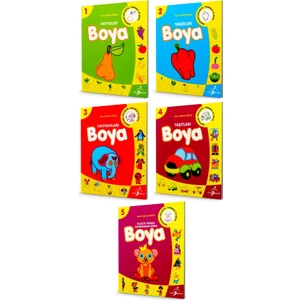 Okul Öncesi Boyamalı Alıştırma Set 1 - 5 Kitap