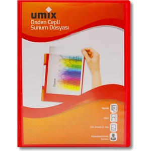 Standart A4 Sunum Dosyası 10 Yaprak Kırmızı