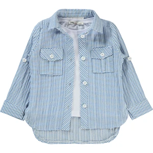 Civil Girls Kız Çocuk Tişörtlü Gömlek 2-5 Yaş Mavi