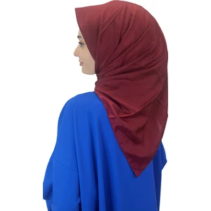 Jakarlı Monogram Eşarp, Piramit Monogram, Desenli Eşarp 01009