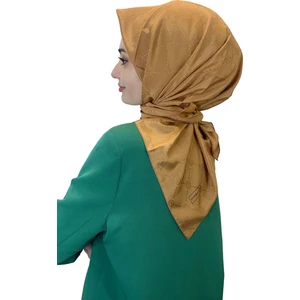 Jakarlı Monogram Eşarp, Piramit Monogram, Desenli Eşarp 01009