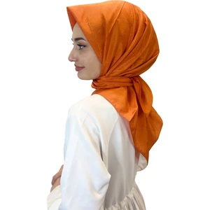 Jakarlı Monogram Eşarp, Piramit Monogram, Desenli Eşarp 01009