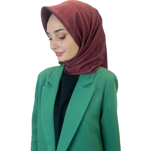 Jakarlı Monogram Eşarp, Piramit Monogram, Desenli Eşarp 01009