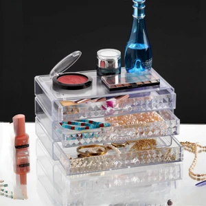 3 Kat Çekmeceli Diomand Model Lüx Makyaj Organizer Dolap Düzenleyicisi