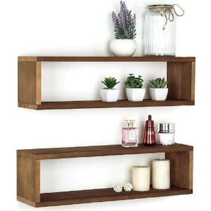 Ahşap Ikili Duvar Raf.