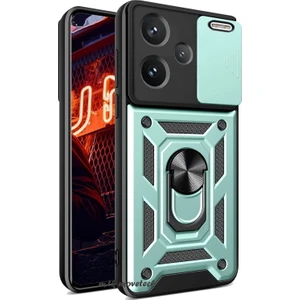 M.TK Moveteck Xiaomi Redmi Note 13 Pro Plus Kılıf Kamera Korumalı Sürgülü Yüzüklü Armor Military Tank Kızaklı Kapak