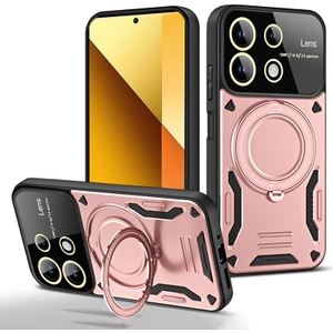 4U Sky Xiaomi Redmi Için Not 13 Pro 4g Kılıf Manyetik Halka Kickstand Pc + Tpu Telefon Kabuk-Gül Altın (Yurt Dışından)