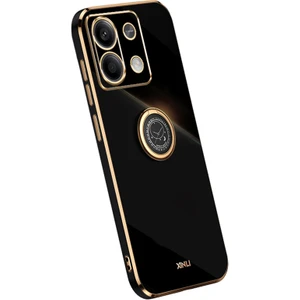 4U Sky Xiaomi Redmi Note 13 Pro 4g Kılıf Elektro Kaplama Tpu Kapak, Kickstand-Siyah Için (Yurt Dışından)