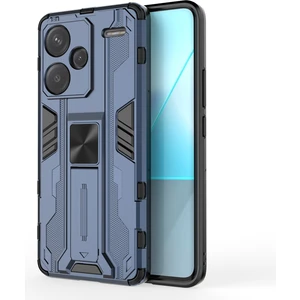 4U Sky Xiaomi Redmi Note 13 Pro+ 5g Kılıf Pc + Tpu Çift Katmanlı Kickstand Telefon Kapağı-Mavi Için (Yurt Dışından)