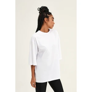 Truvakar Kol Basic Oversize Tişört Beyaz
