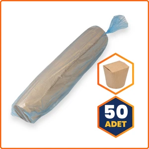 Karton Noodle ve Döner Box Kraft 26 Oz - 50 Adet