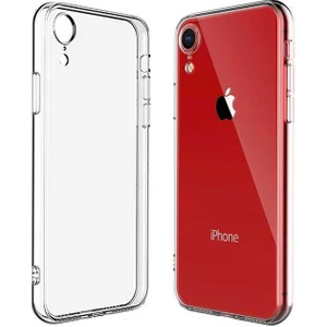 iPhone Xr 6.1 - Uyumlu Zore Kamera Korumalı Süper Silikon Kapak-Renksiz