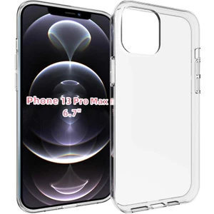 iPhone 13 Pro Max - Uyumlu Zore Süper Silikon Kapak-Renksiz