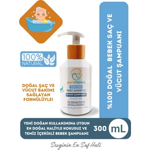 Pur Monde Doğal Bebek Saç ve Vücut Şampuanı 300ML Göz Yakmayan Formül